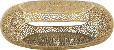 J-Line salontafel Ovaal - aluminum - goud - large