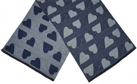 Cwi - Sjaal Hart - Dames - 180 X 63 Cm - Blauw