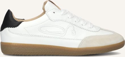 Fred De La Bretoniere - Pearl Sign Sneaker Leer Wit/Zwart - Maat 37
