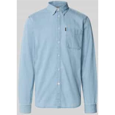 regular fit vrijetijdshemd met borstzak en labeldetail