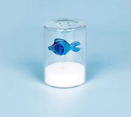 Balvi Zoutstel Blauwe Vis Glas