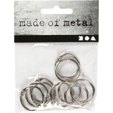 Boekbindersring Creativ Company 19mm zilver 10 stuks