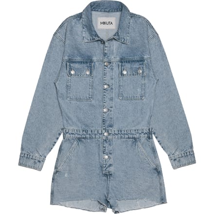 Mikuta The Blue Short Denim Jumpsuit Größe: S | Jumpsuits Outlet | Damen | Blau