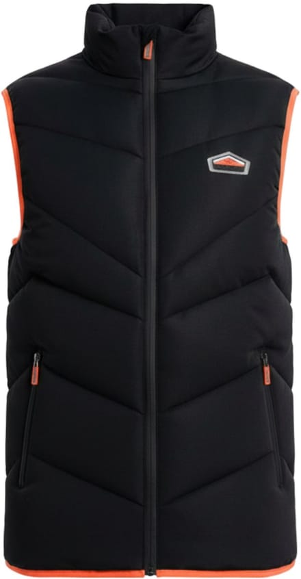 OMBRE Gilet - Regular Fit - Rits - Effen Zwart S/M