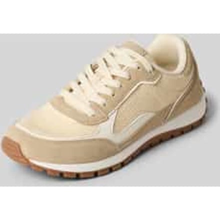 Low-top-sneakers van mix van leer en textiel