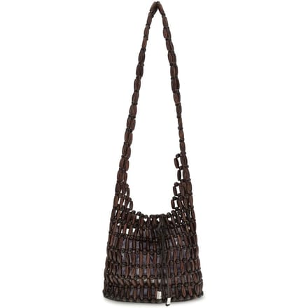 Staud Bruine Houten Schoudertas