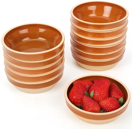 Unyqoos ® Set van 12 Handgemaakte Tapas- en Dipschaaltjes voor Authentieke Spaanse Ervaring