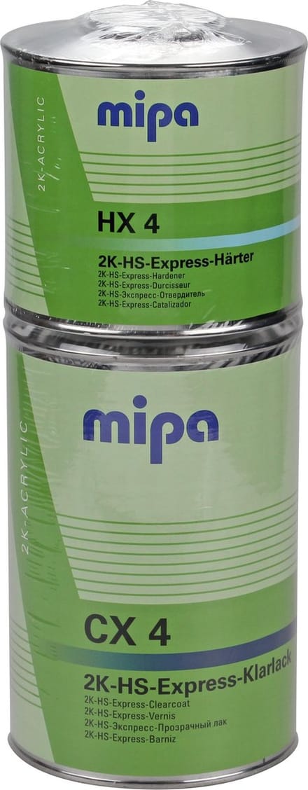 MIPA CX4 2K Luchtdrogende Blanke lak Hoogglans + Verharder - 1,5 liter Set