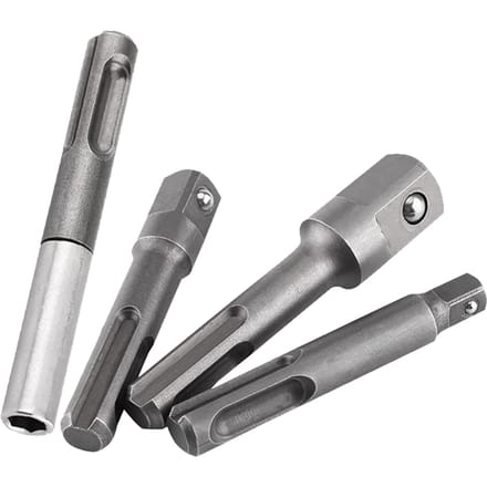 SDS Plus Schacht naar 14  Zeskant Dop Adapter en 14 38 12  Vierkant Boorverlengstuk wit