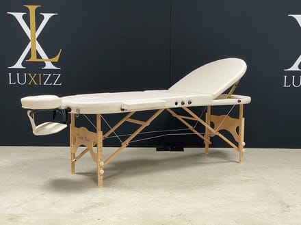 3 zones mobiele massagetafel + draagtas beige Dutchlabel
