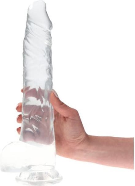 Transparante XXL Dildo - 32.5 cm - Met Zuignap - Grote Dildo