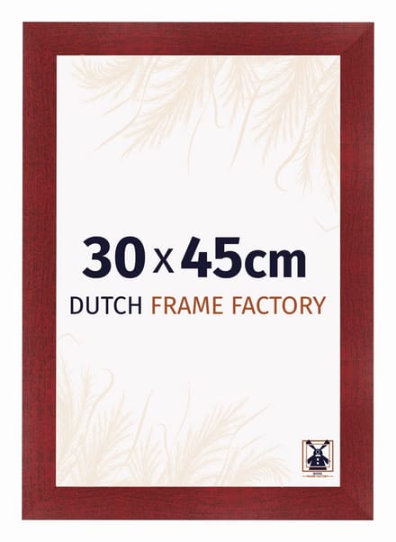 Fotolijst 30x45 cm - MDF - Wijnrood Geveegd - Praag