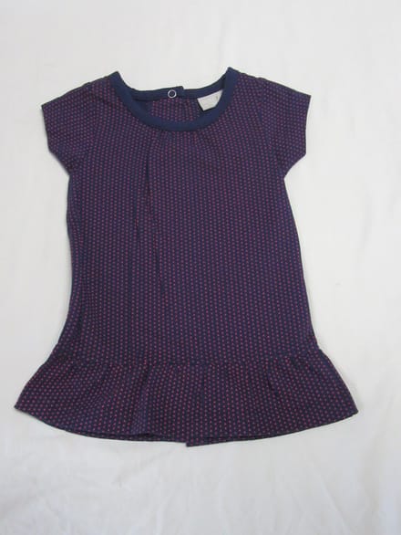wiplala , jurk , kleed , blauw rose stip ,  6 maand  68