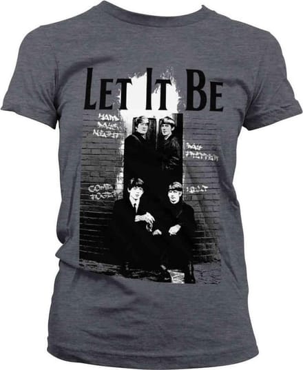 The Beatles Dames Tshirt -S- Let It Be Grijs