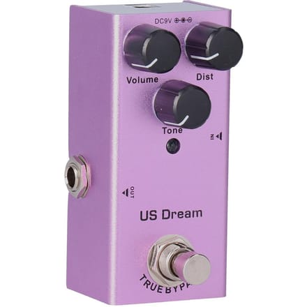 Elektrische Gitaar Effectpedaal US Dream Distortion Mini True Bypass Paars DC 9V JDF?4 pink