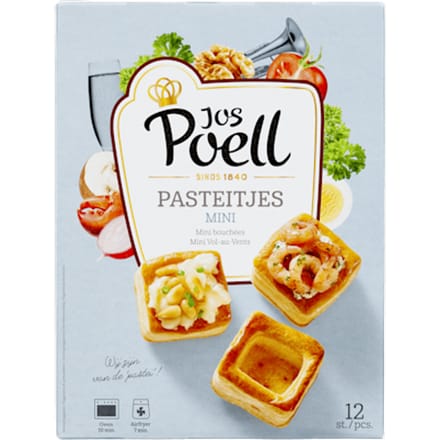 Mini pasteibakjes vierkant