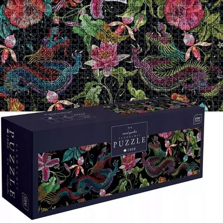PUZZLE - 1000 STUKJES - Interdruk Panoramische puzzel - Secret Garden Bloemen - GERONIMO GAMES