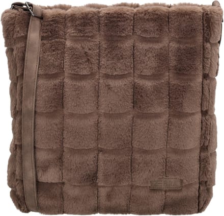 Zebra Trends Milou Crossbodytas - Schoudertas - Fur - Bont - Donkertaupe