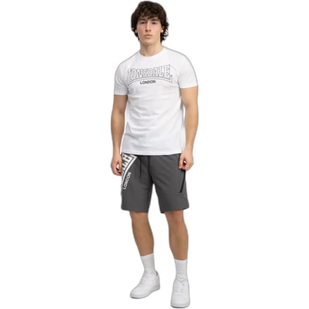 Lonsdale Alresford Shorts Normale Passform Anthracite/White-M