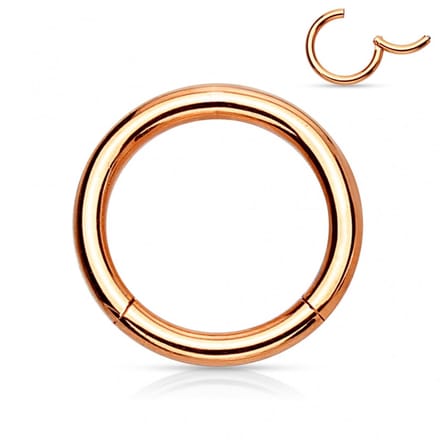 Piercing ring high quality - Chirurgisch staal 1.2x10 mm - rose goud - LMPiercings
