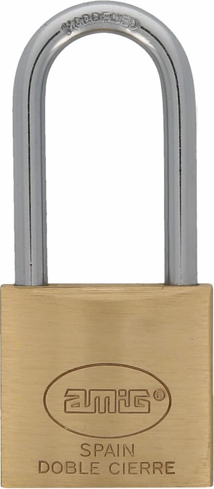 Amig Hangslot met 2 sleutels - 30 mm - messing - kofferslot