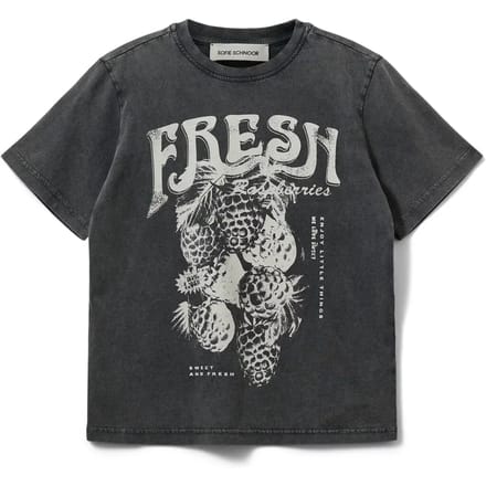 Sofie Schnoor - ZenaSY T-shirt - Stone washed black - Maat 176