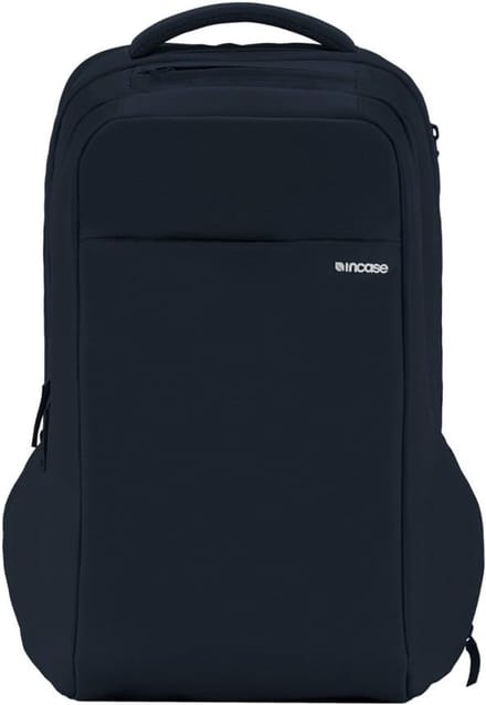 Marineblauwe laptoptas rugzak van nylon (39,6 cm) - Effen kleur