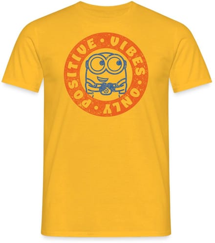 Minions Bob Positive Vibes T-Shirt Heren