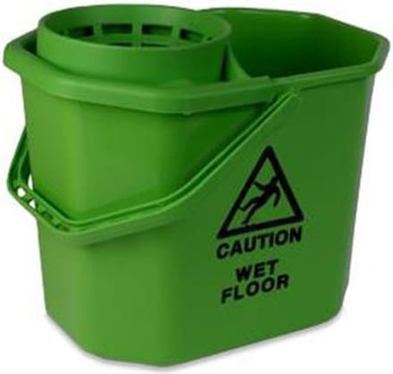 VDM Mopemmer met korf Groen 12 liter