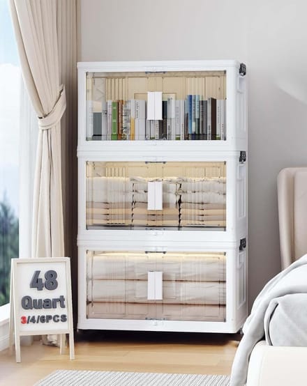 Velox Goods Opbergkast met 5 Opbergboxen - Opvouwbaar - Wit