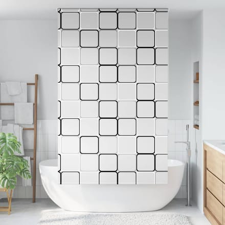 vidaXL - Doucherolgordijn - 130x240 - cm - stofbreedte - 126 - cm