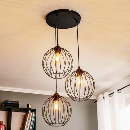 HELAM Hanglamp Cumera, 3-lamps, rond