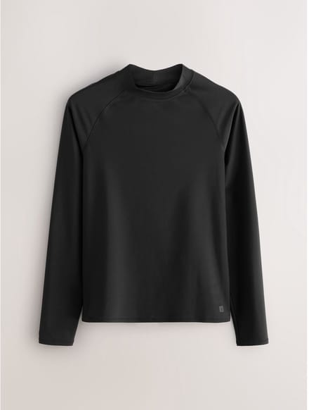 Next - Heren - Active surfshirt met lange mouwen - Zwart