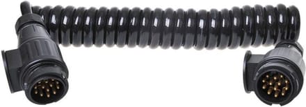 ProPlus Spiraalkabel - 13-polig - 8-aderig - 3,5 meter - PVC - zwart