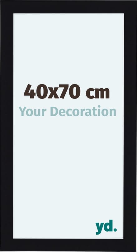 Your Decoration - Fotolijst 40x70 cm - MDF - Zwart Hoogglans - Como