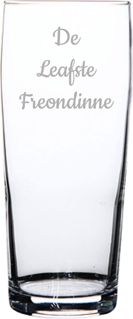 Gegraveerde bierfluitje 19cl De Leafste Freondinne