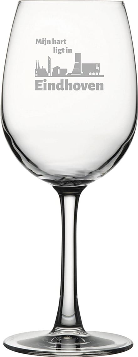 Gegraveerde witte wijnglas 36cl Eindhoven