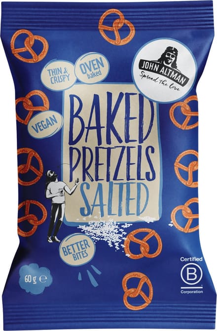 John Altman Mini Pretzels Sea Salt - Snacks - 12 x 60 gram