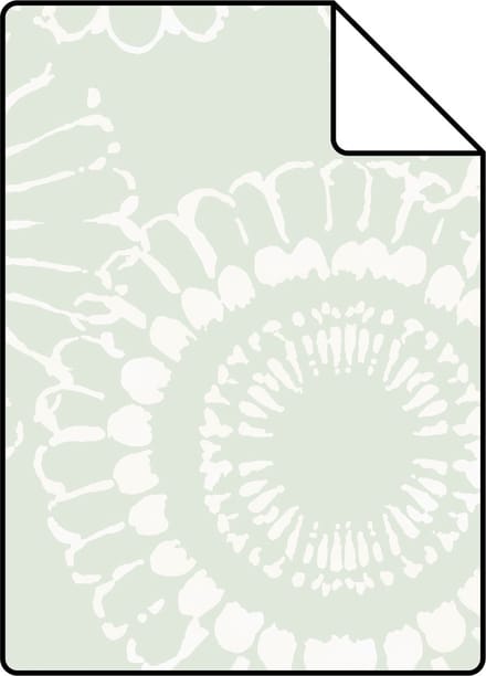 Proefstaal ESTAhome behang bloemen mintgroen - 26.5 x 21 cm - 128861-S