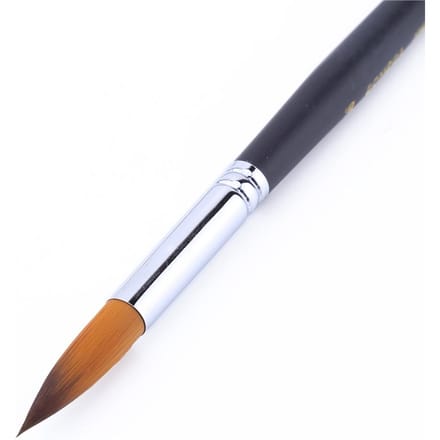 9 STUKS Puntige Tip Nylon Lange Houten Handvat Verfkwasten Set voor Olie Acryl en Aquarel white