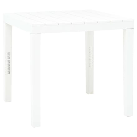 vidaXL - Tuintafel - 78x78x72 - cm - kunststof - wit