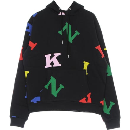 Herenhoodie met retro-logo, zwart/multi