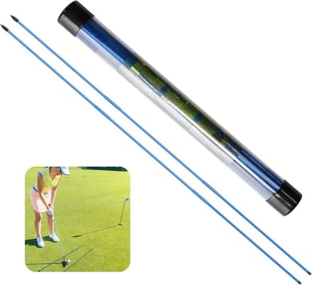 Set van 2 Golf Uitlijning Sticks - Opvouwbare Swing Trainer Hulp voor Betere Richting