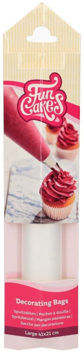 FunCakes Spuitzak - Transparante Spuitzakken - Taartdecoratie - 41 cm - 10 Stuks