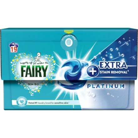Fairy Platinum Non‑Bio Waskapsels – 19 stuks