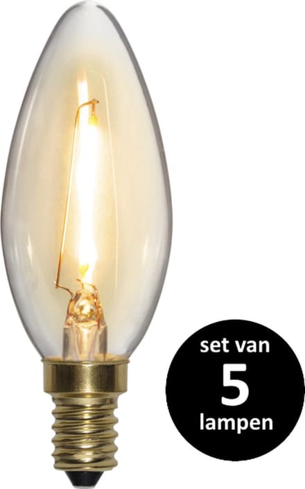 Soft Glow Kaarslamp - E14 - 0.8W - set van 5