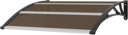 Luifel - Overkapping Deur - Bescherming tegen Regen - Polycarbonaat Platen - 200 x 100 cm - Grijs