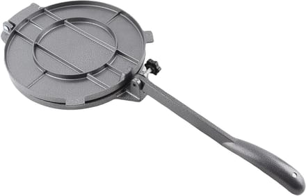 Handmatige Tortillapers voor Pizzapasteitjes - Aluminiumlegering - 20cm - Zwart