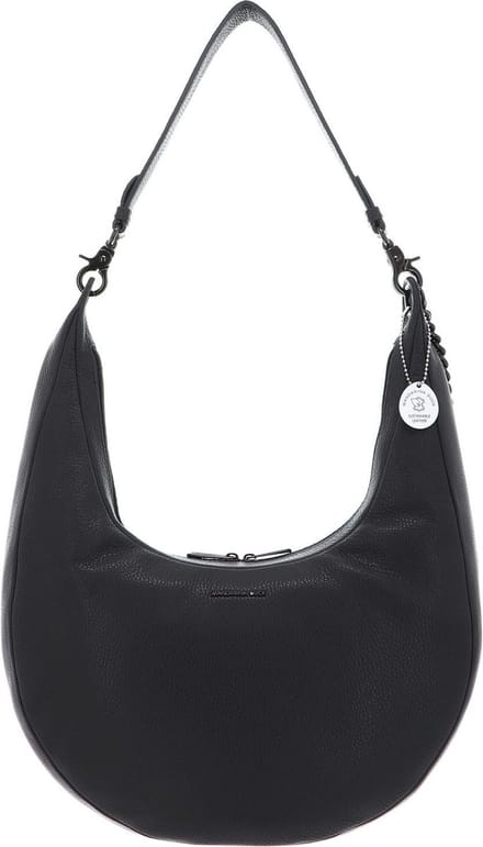 MANDARINA DUCK Schoudertas Mellow Leather Hobo Bag Stormy Weather Donkergrijs