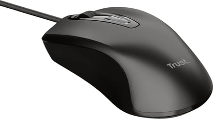 Trust BASICS Muis Kabelgebonden Optisch Zwart 3 Toetsen 1200 dpi Geïntegreerd scrollwiel